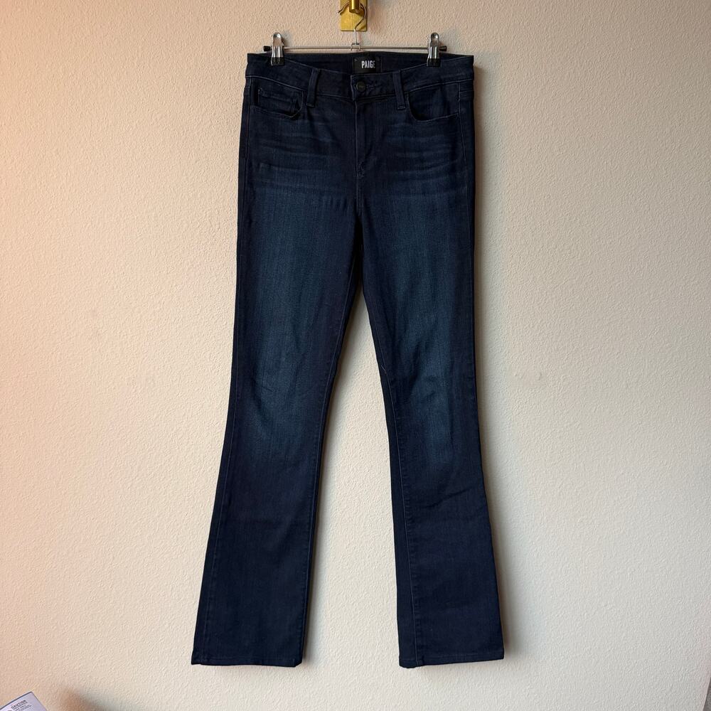 PAIGE Manhattan Bootcut Jeans in Kolbie Dark Wash Size 29 - Picture 2 of 6